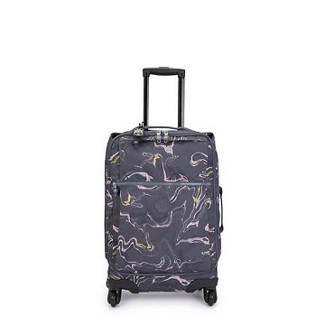 Kipling Darcey Small Printed Carry-On Rolling Koffers Blauw | BE 1744CT